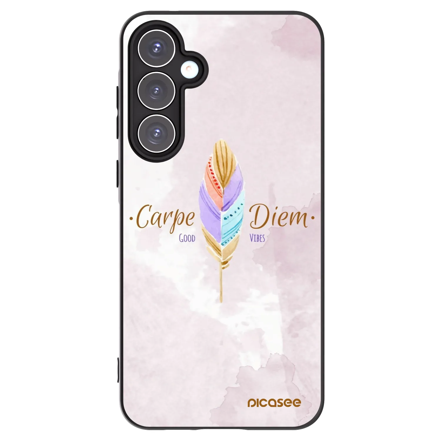 Picasee Μαύρη θήκη σιλικόνης για Samsung Galaxy A55 5G A556B - Carpe Diem