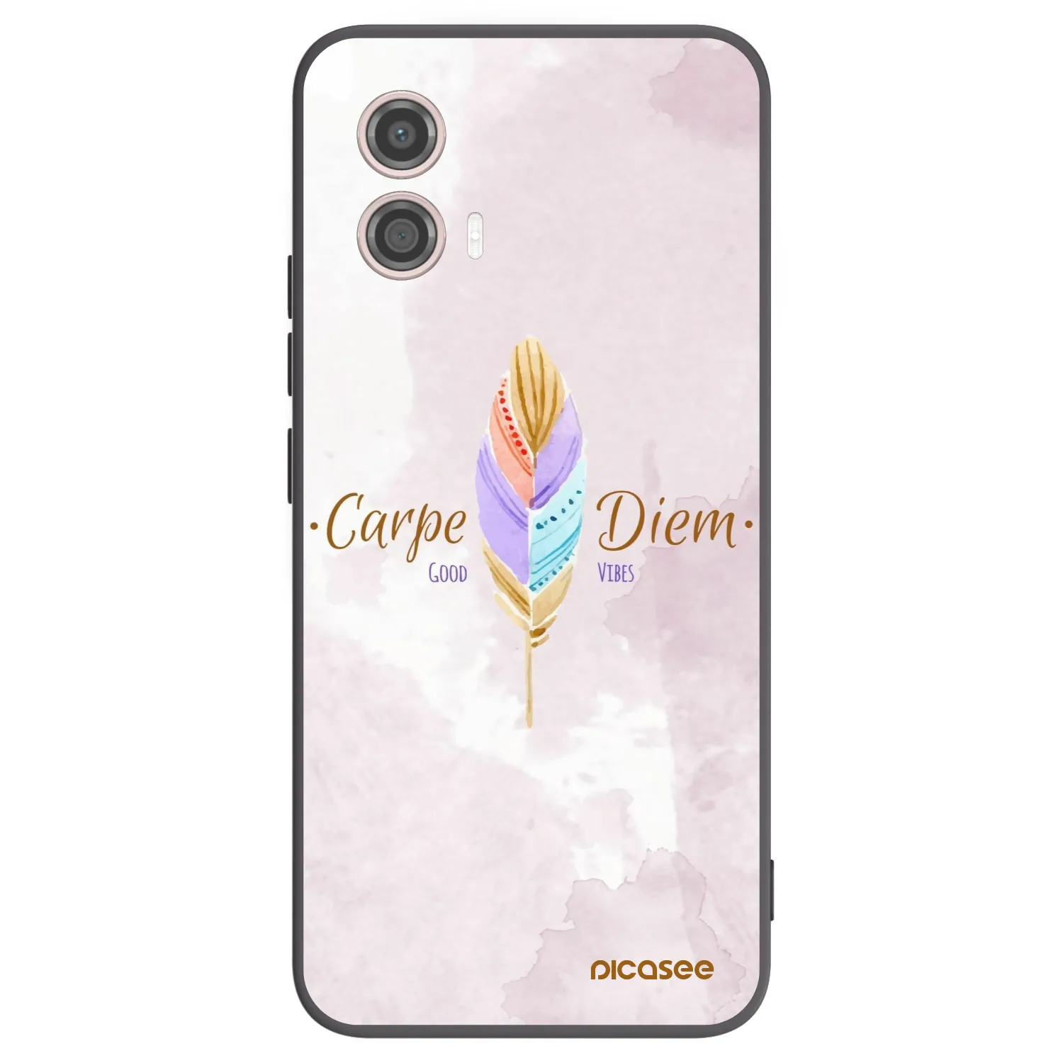 Picasee Μαύρη θήκη σιλικόνης για Motorola Moto G53 5G - Carpe Diem