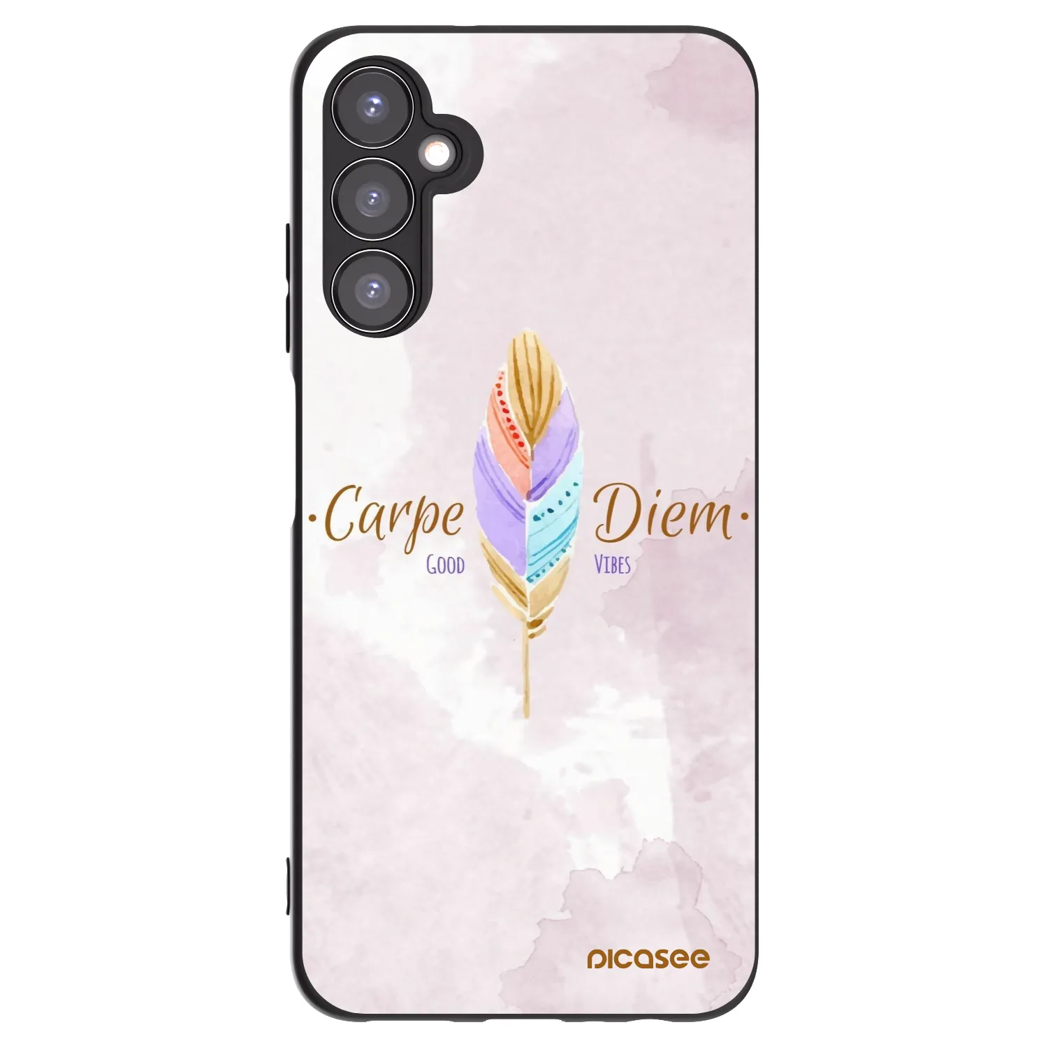 Picasee Μαύρη θήκη σιλικόνης για Samsung Galaxy A05s A057G - Carpe Diem