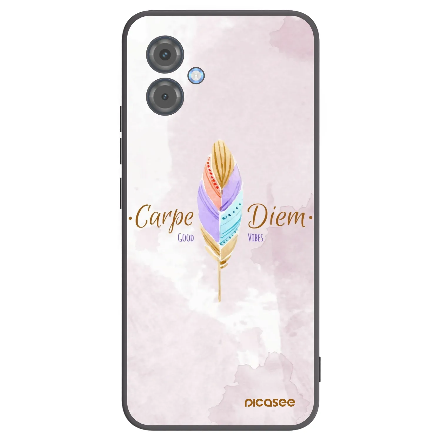 Picasee Μαύρη θήκη σιλικόνης για Motorola Moto G14 - Carpe Diem