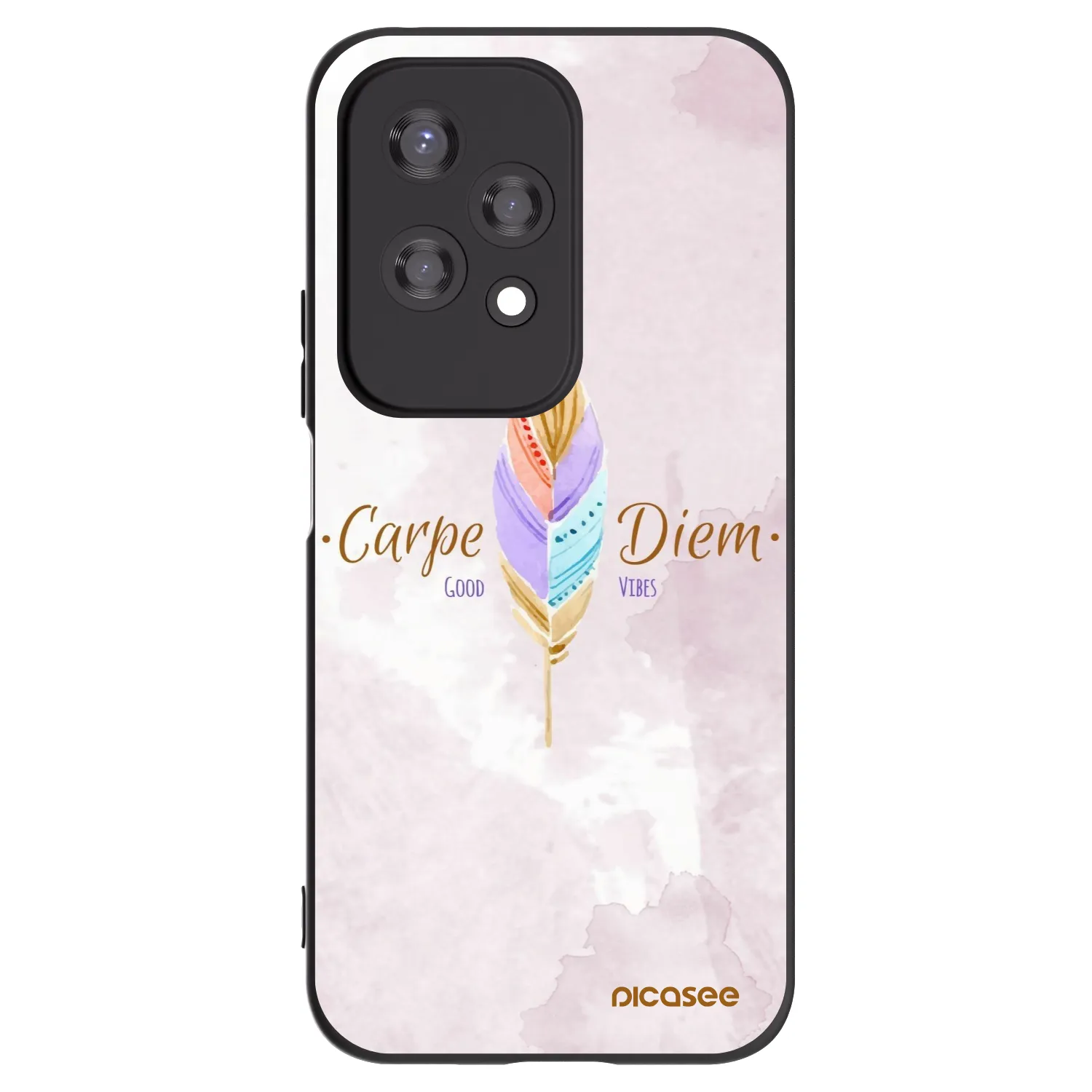 Picasee Μαύρη θήκη σιλικόνης για Honor 200 Lite - Carpe Diem