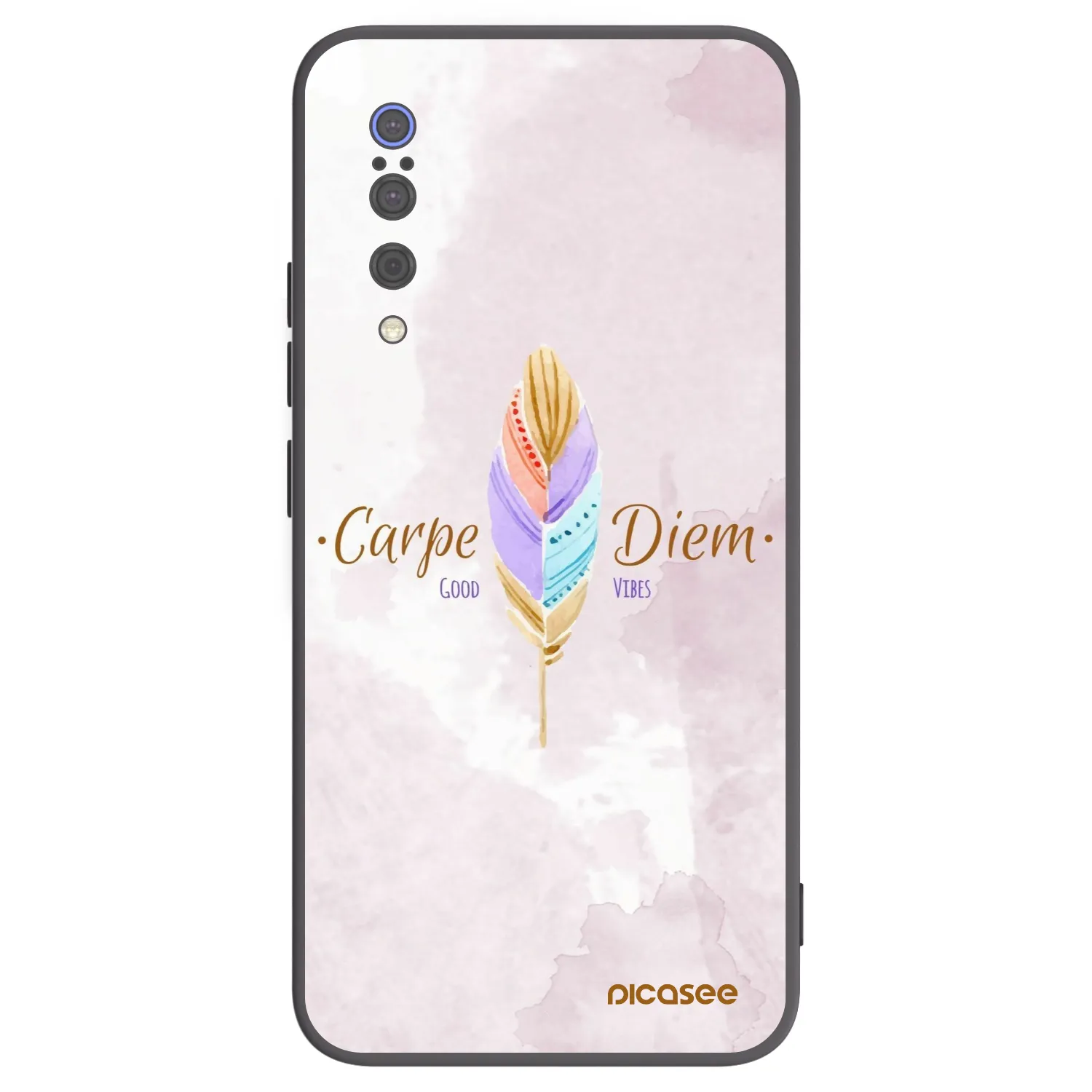 Picasee Μαύρη θήκη σιλικόνης για Xiaomi Mi 9 - Carpe Diem