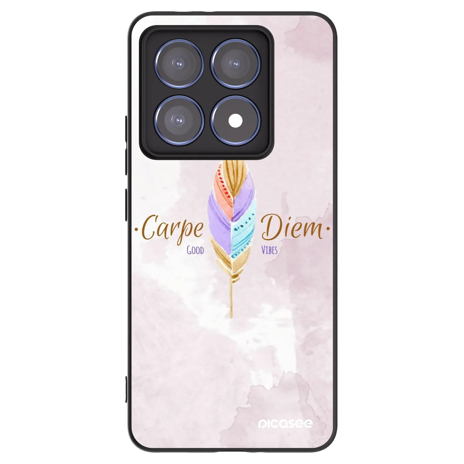 Picasee Μαύρη θήκη σιλικόνης για Xiaomi 14T Pro - Carpe Diem