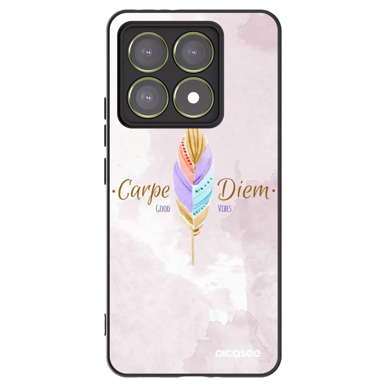 Picasee Μαύρη θήκη σιλικόνης για Xiaomi 14T - Carpe Diem