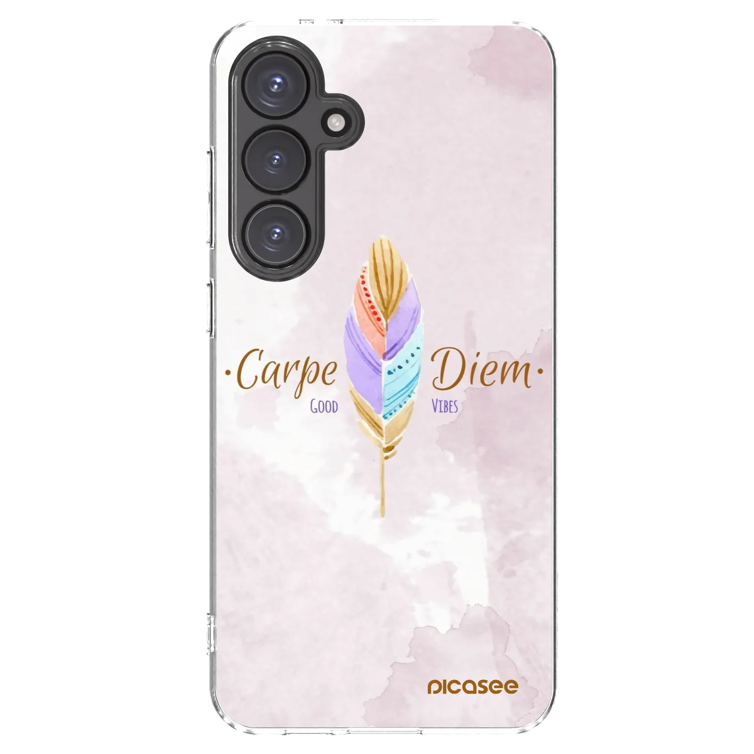 Picasee διαφανής θήκη σιλικόνης Samsung Galaxy S24 FE S721B - Carpe Diem