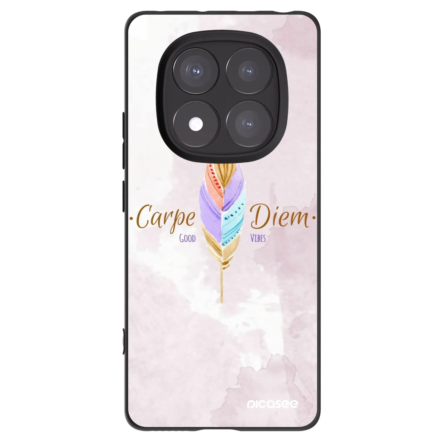 Picasee Μαύρη θήκη σιλικόνης για Xiaomi Redmi Note 14 Pro+ 5G - Carpe Diem