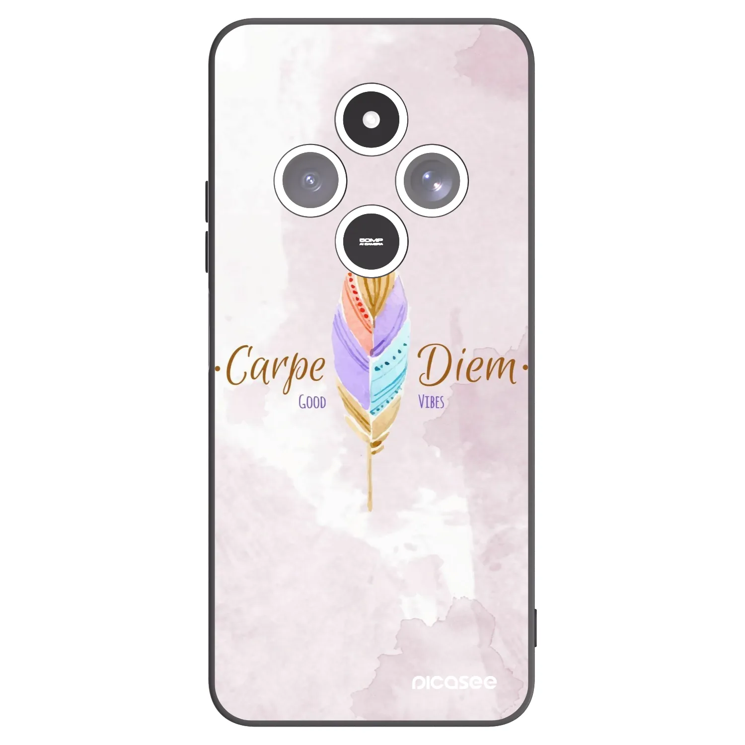 Picasee Μαύρη θήκη σιλικόνης για Xiaomi Redmi 14C - Carpe Diem