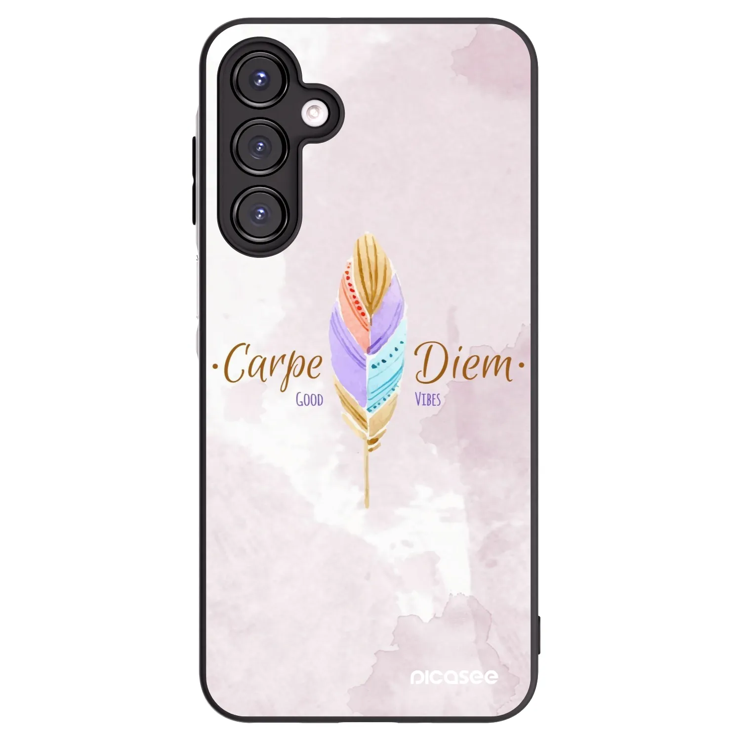 Picasee Μαύρη θήκη σιλικόνης για Samsung Galaxy A16 5G - Carpe Diem