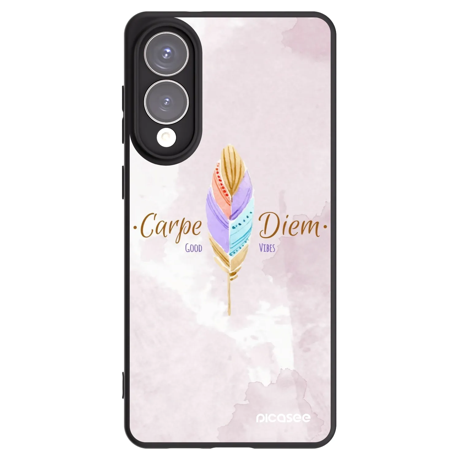 Picasee Μαύρη θήκη σιλικόνης για Samsung Galaxy S25 Edge 5G - Carpe Diem