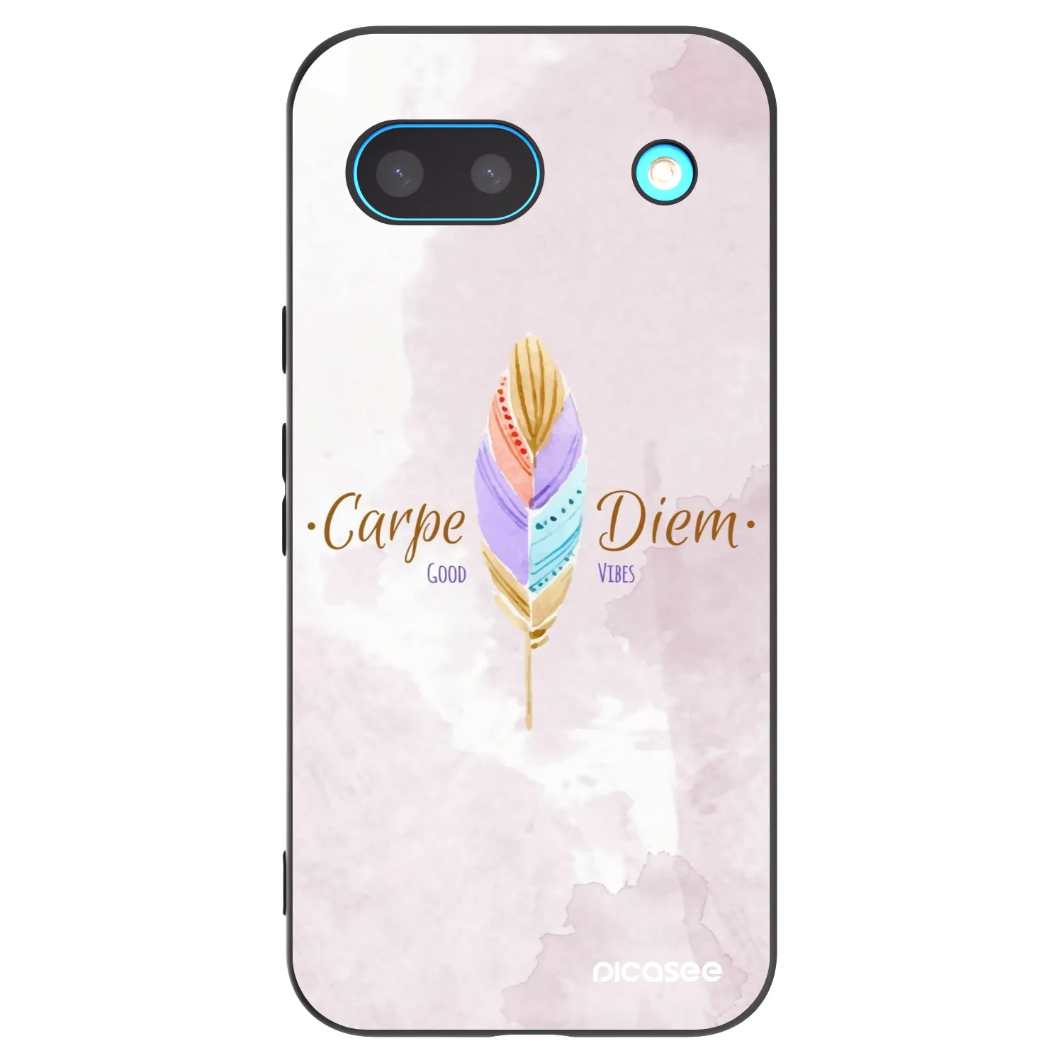 Picasee Μαύρη θήκη σιλικόνης για Google Pixel 8a - Carpe Diem