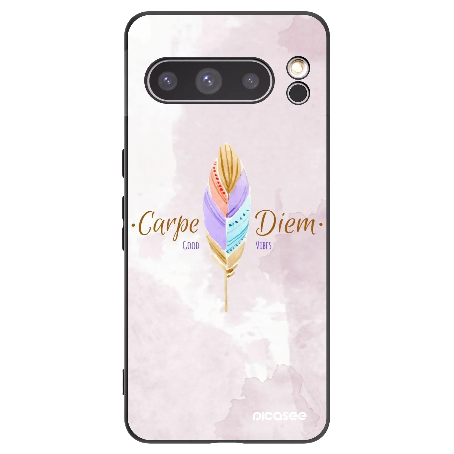 Picasee Μαύρη θήκη σιλικόνης για Google Pixel 8 Pro - Carpe Diem