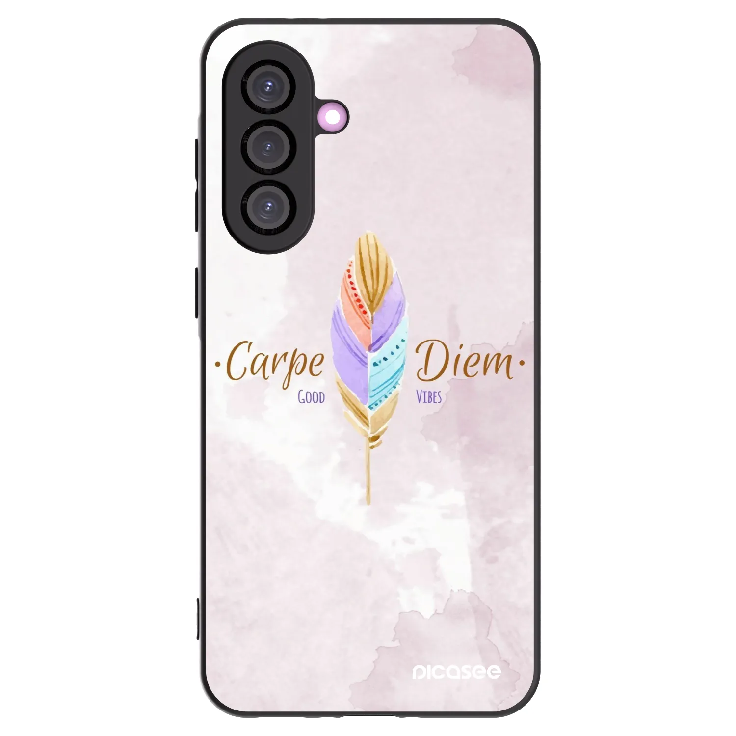 Picasee Μαύρη θήκη σιλικόνης για Samsung Galaxy A36 5G - Carpe Diem