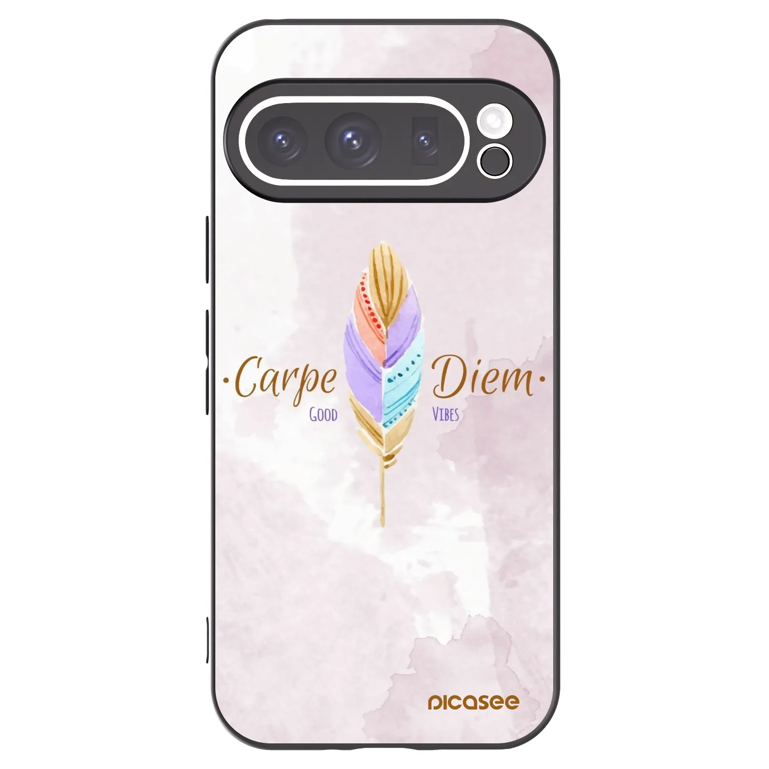 Picasee Μαύρη θήκη σιλικόνης για Google Pixel 9 Pro - Carpe Diem