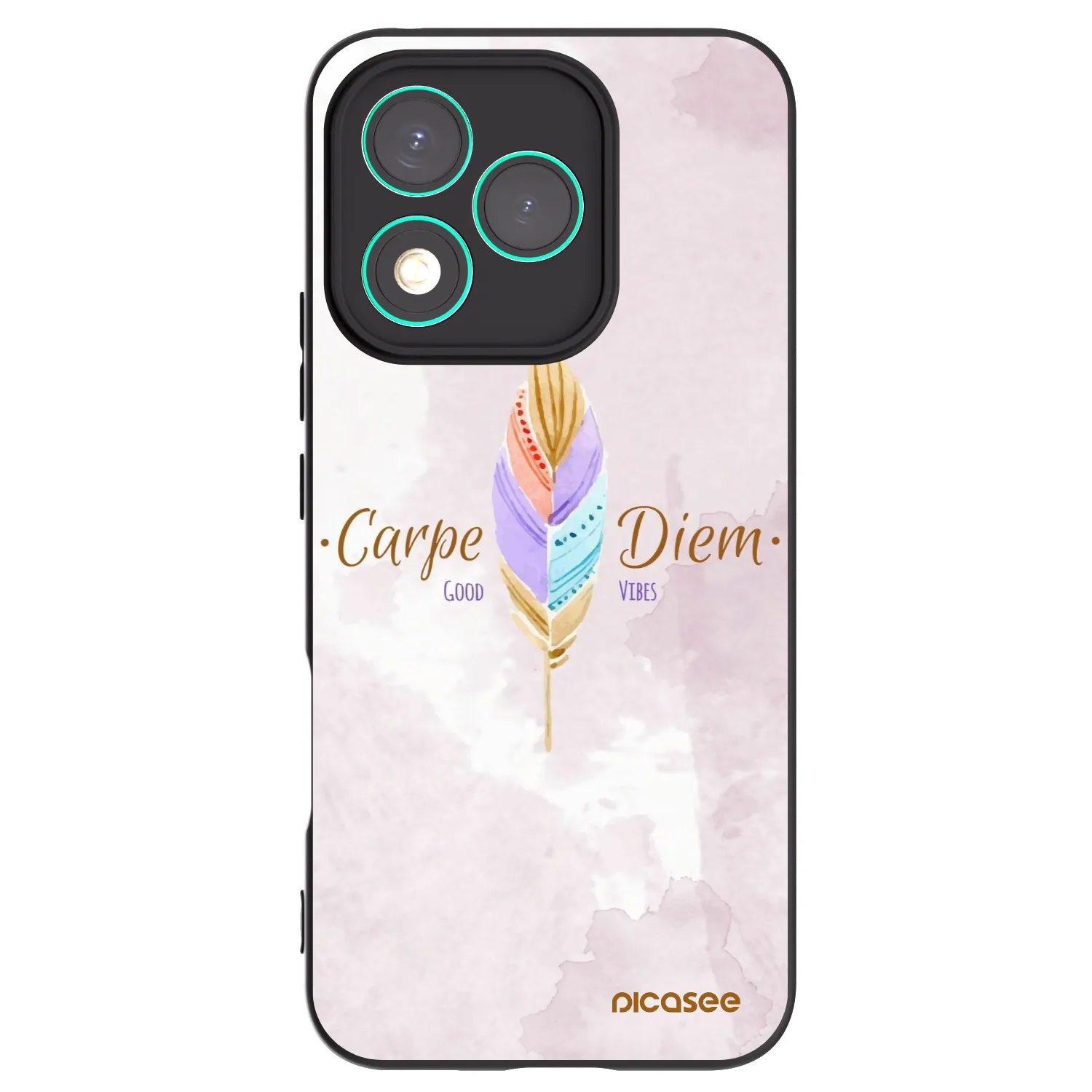 Picasee Μαύρη θήκη σιλικόνης για Honor 400 Lite 5G - Carpe Diem