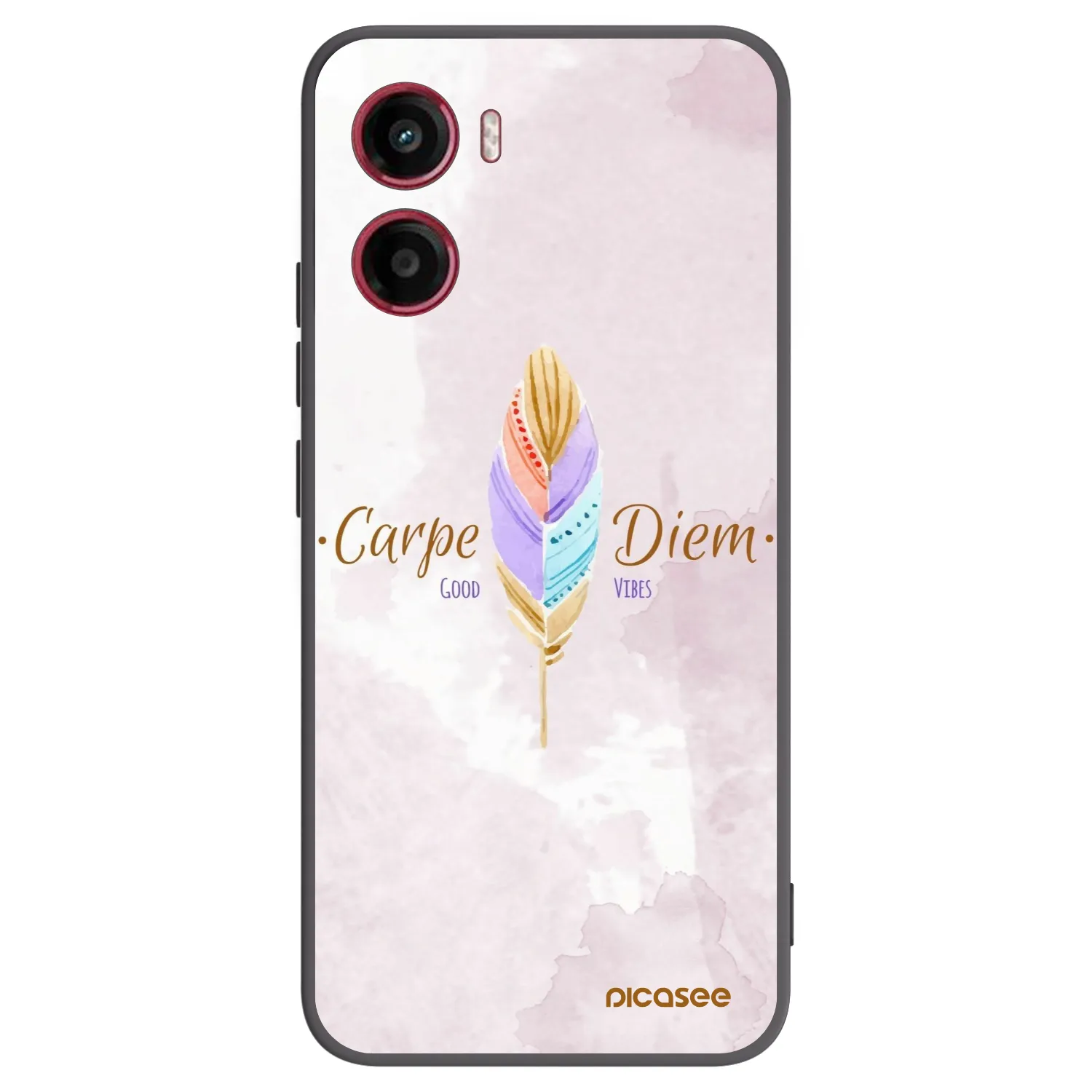 Picasee Μαύρη θήκη σιλικόνης για Motorola Moto G05 - Carpe Diem