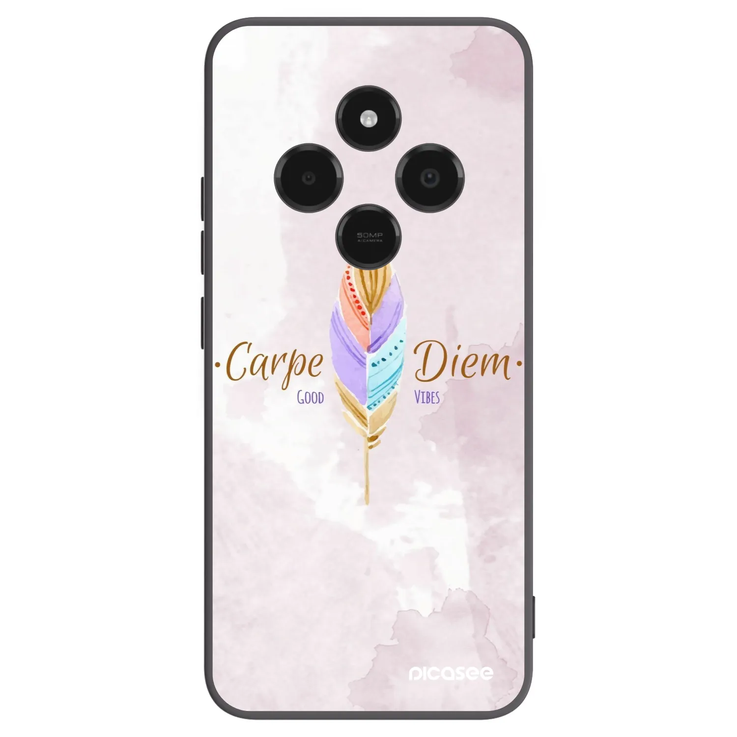 Picasee Μαύρη θήκη σιλικόνης για Xiaomi Poco C75 - Carpe Diem