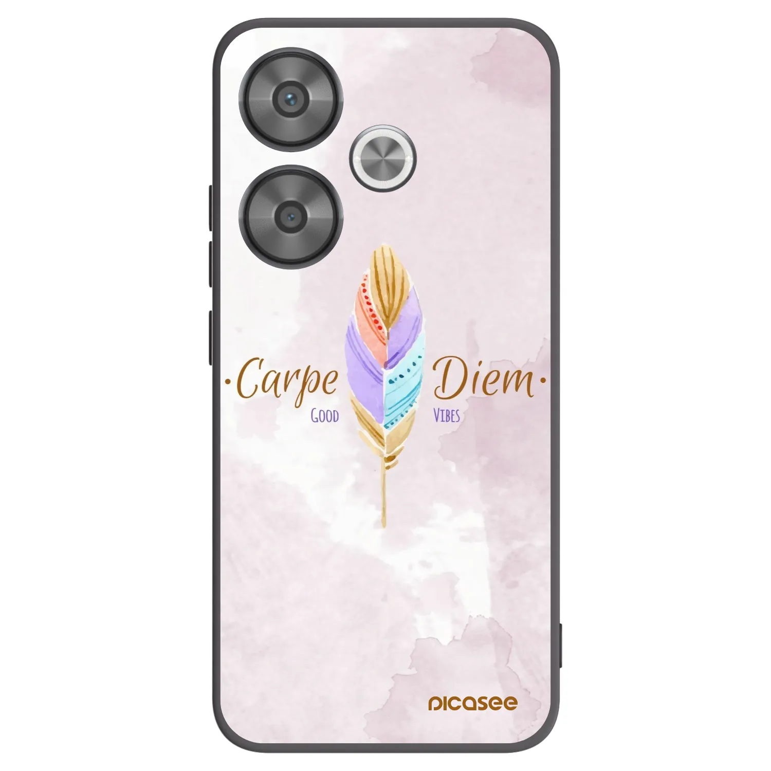 Picasee Μαύρη θήκη σιλικόνης για Xiaomi Poco F6 - Carpe Diem