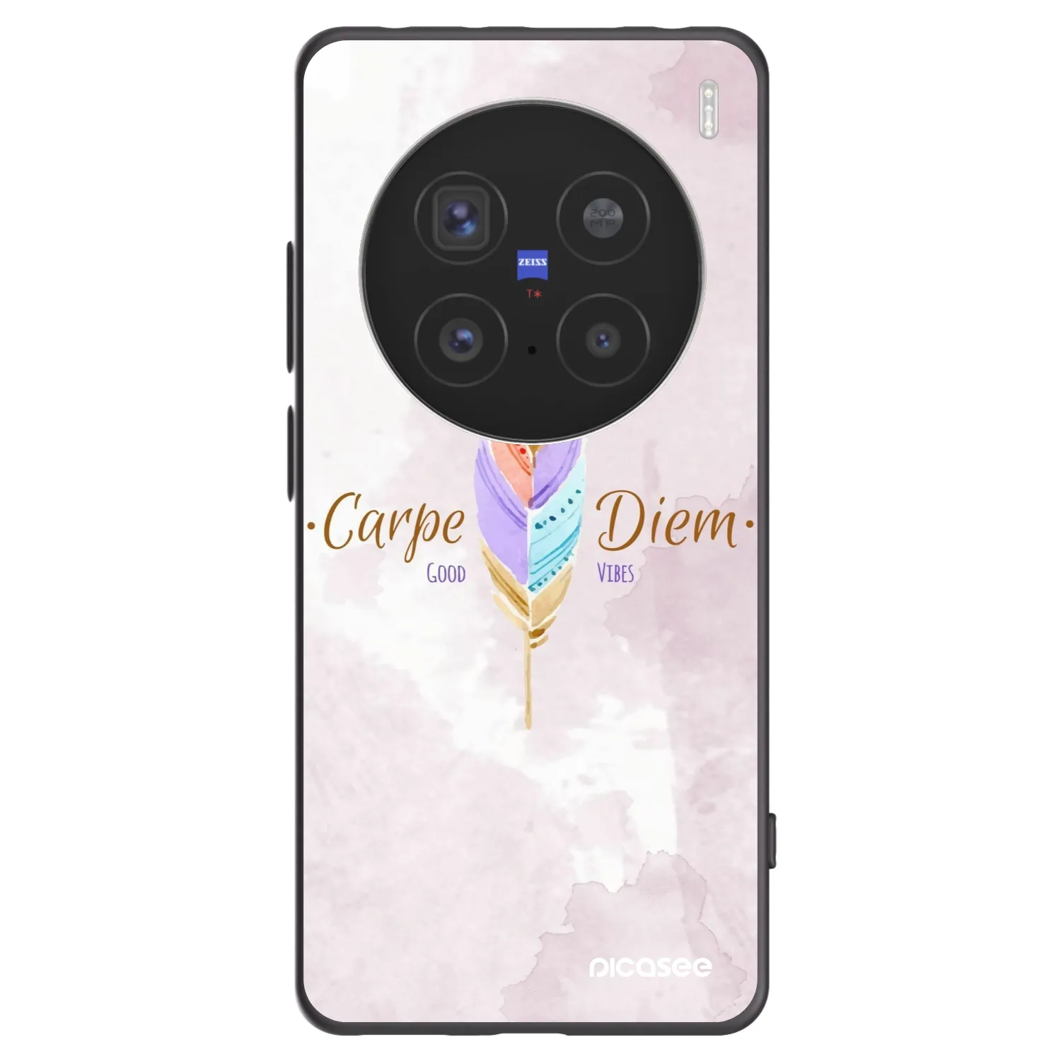 Picasee Μαύρη θήκη σιλικόνης για Vivo X200 Pro - Carpe Diem