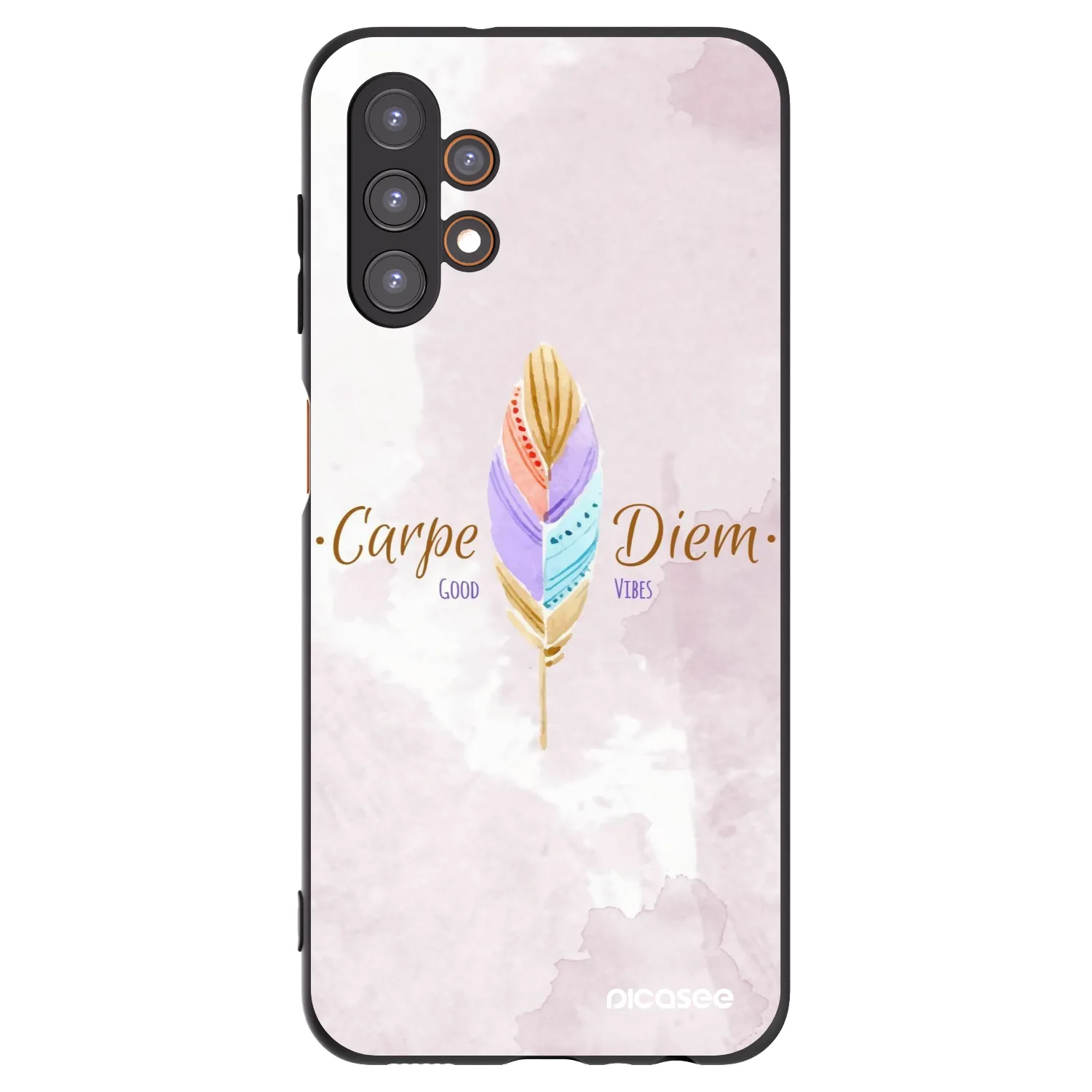 Picasee Μαύρη θήκη σιλικόνης για Samsung Galaxy A13 5G - Carpe Diem