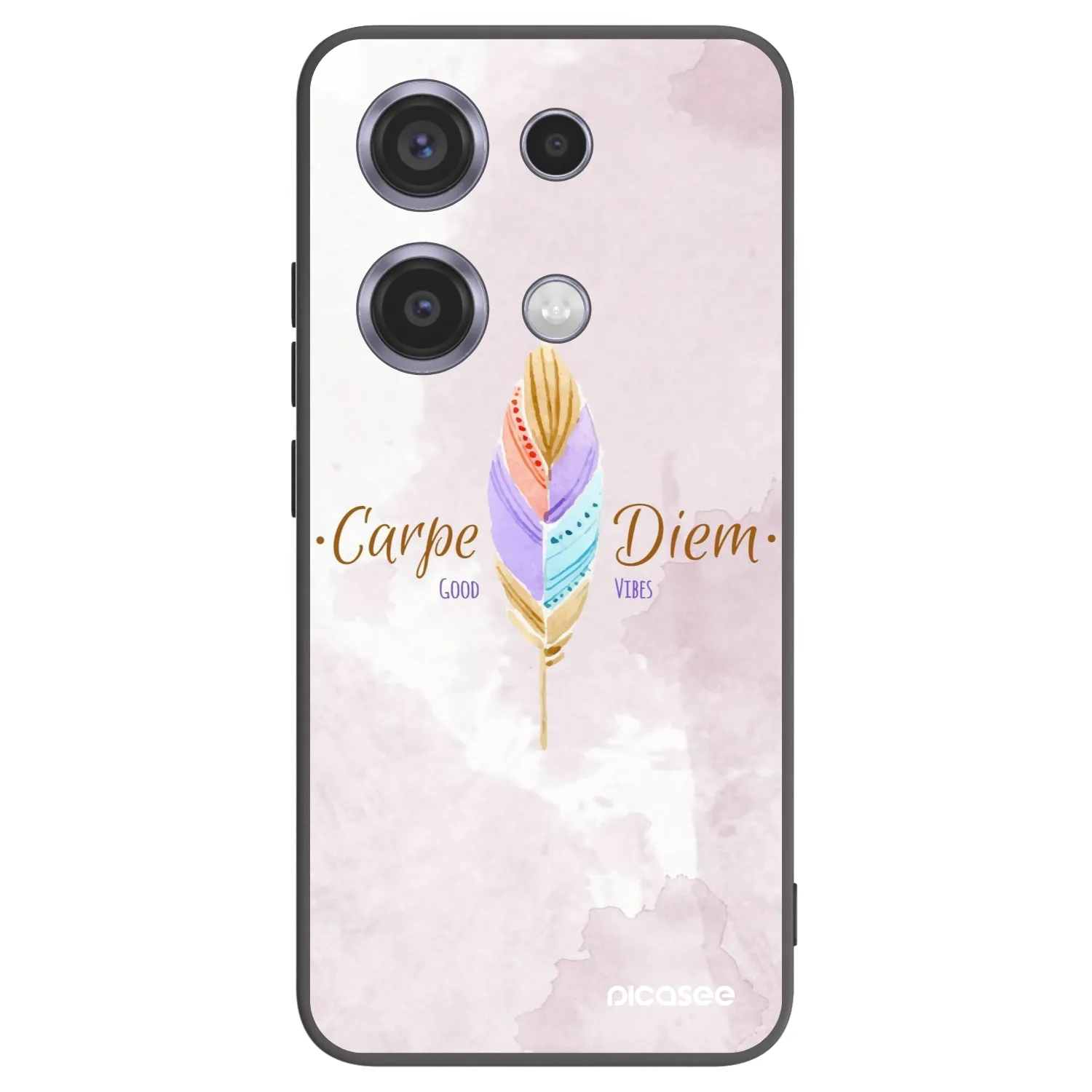 Picasee Μαύρη θήκη σιλικόνης για Xiaomi Redmi Note 14S - Carpe Diem