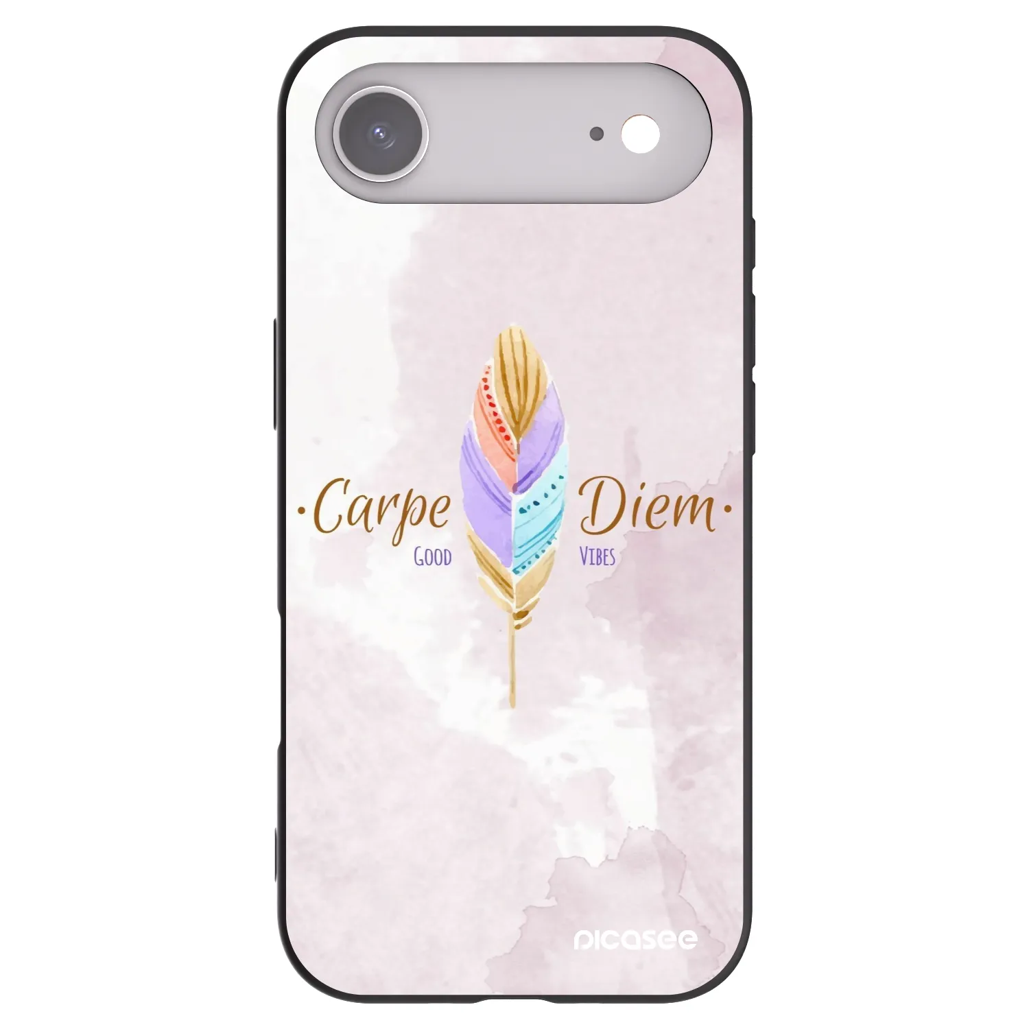 Picasee Μαύρη θήκη σιλικόνης για Apple iPhone Air - Carpe Diem