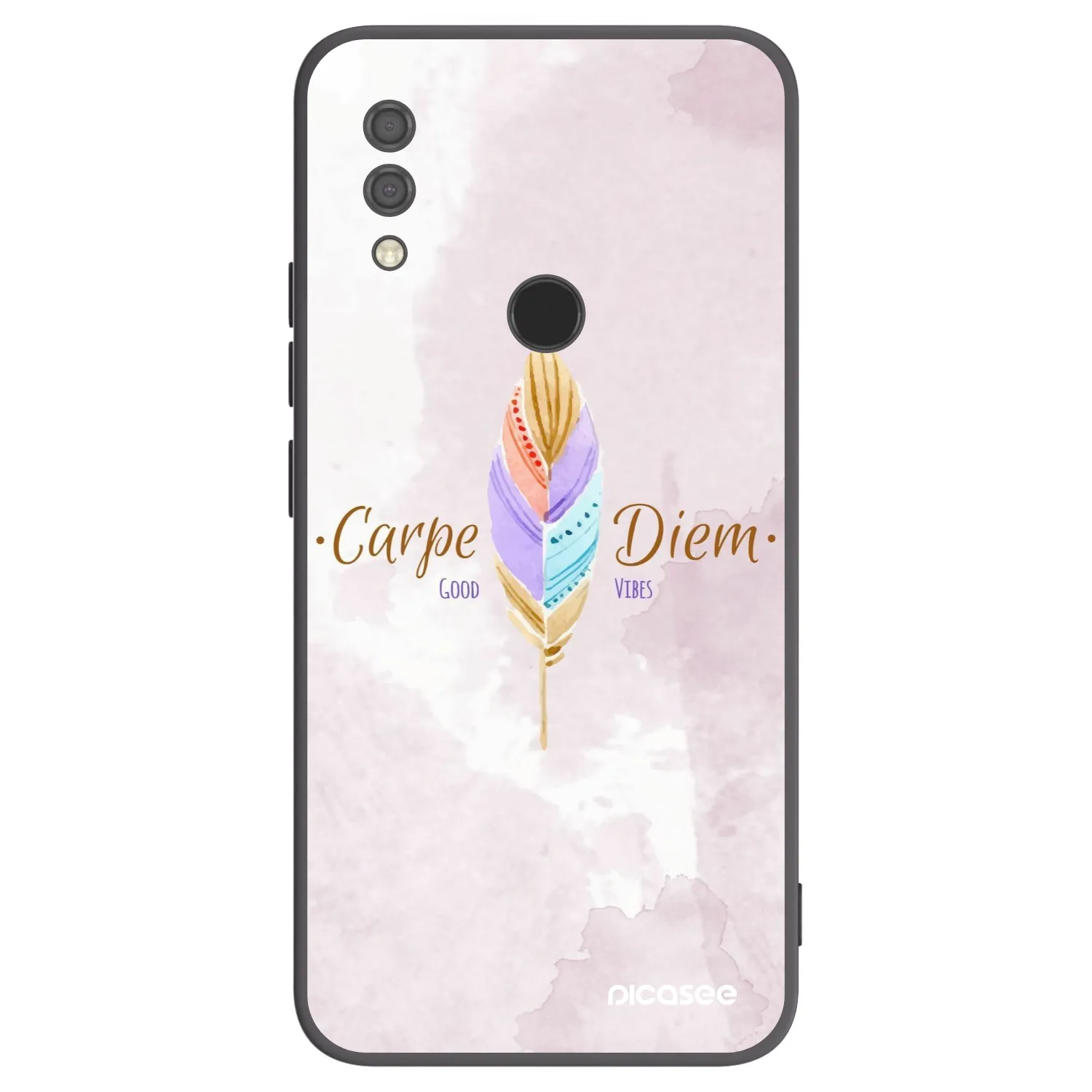 Picasee Μαύρη θήκη σιλικόνης για Xiaomi Redmi 7 - Carpe Diem