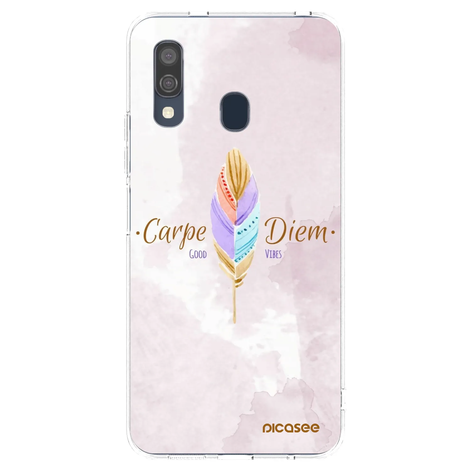 Picasee διαφανής θήκη σιλικόνης Samsung Galaxy A40 A405F - Carpe Diem
