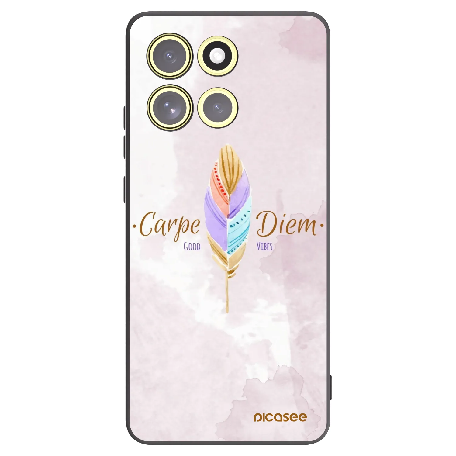 Picasee Μαύρη θήκη σιλικόνης για Motorola Moto G86 5G - Carpe Diem