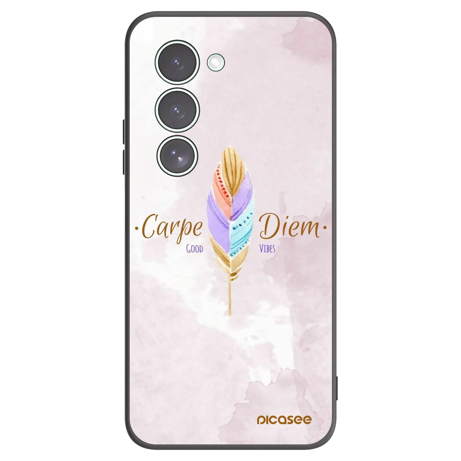 Picasee Μαύρη θήκη σιλικόνης για Xiaomi Redmi 15 5G - Carpe Diem