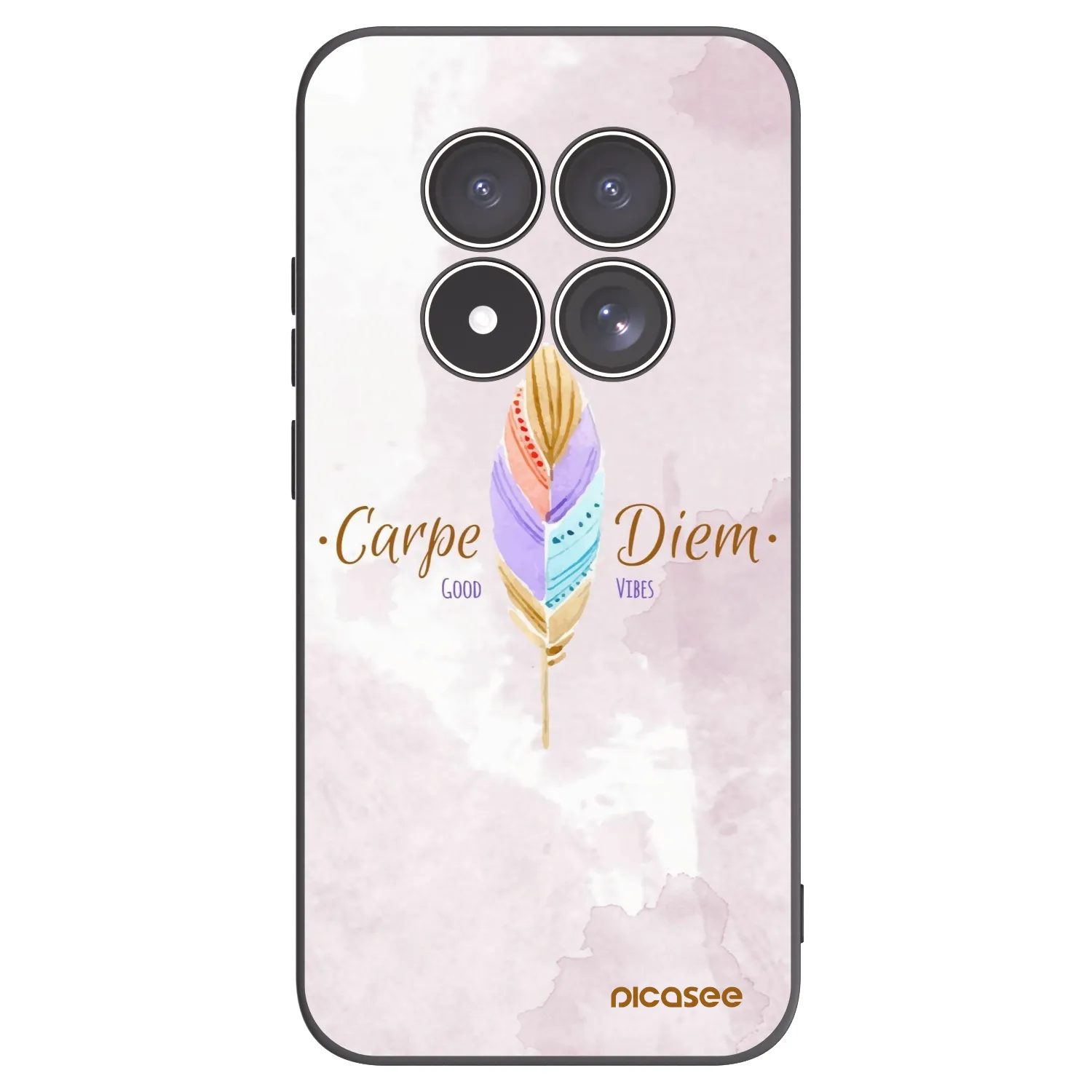 Picasee Μαύρη θήκη σιλικόνης για Xiaomi Redmi Note 15 Pro 4G - Carpe Diem