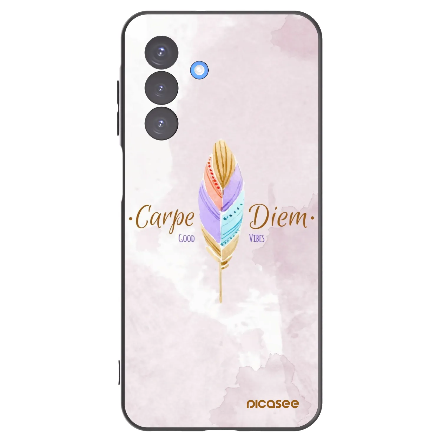 Picasee Μαύρη θήκη σιλικόνης για Samsung Galaxy A17 5G - Carpe Diem