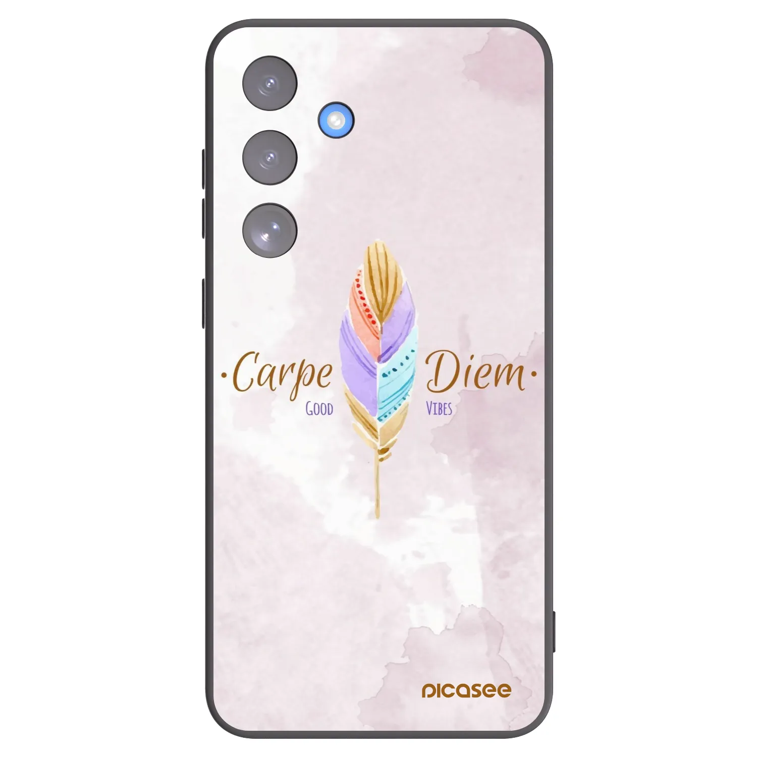 Picasee Μαύρη θήκη σιλικόνης για Samsung Galaxy S25 FE 5G - Carpe Diem