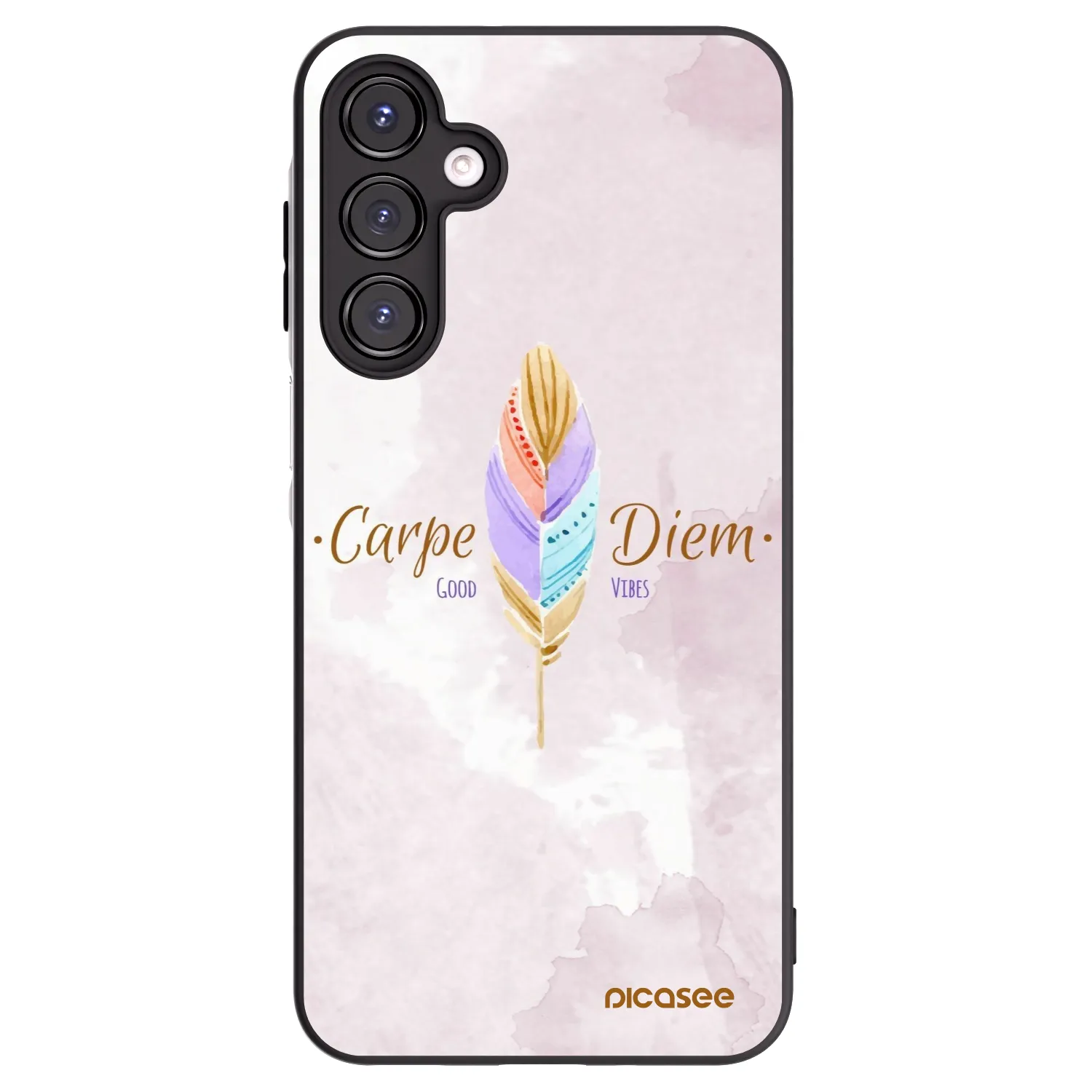 Picasee Μαύρη θήκη σιλικόνης για Samsung Galaxy A16 4G - Carpe Diem