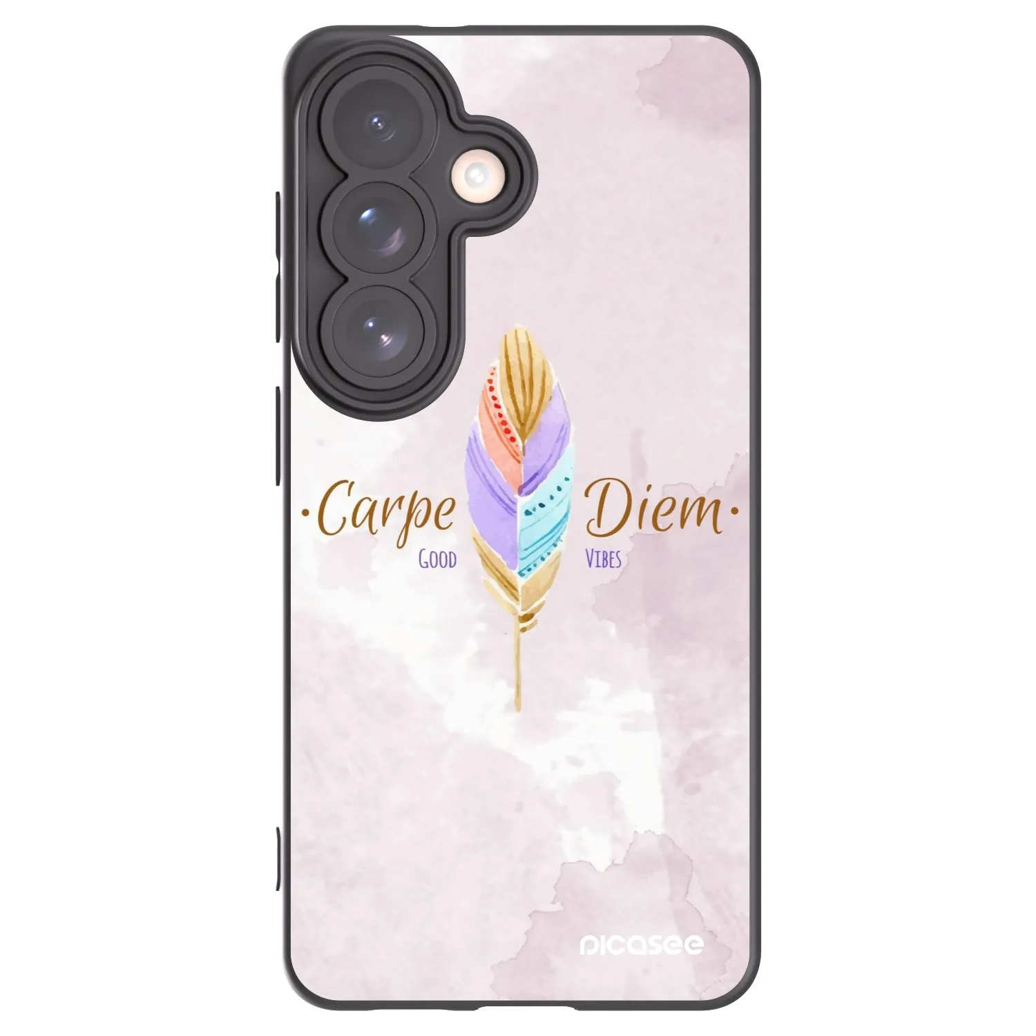 Picasee Μαύρη θήκη σιλικόνης για Samsung Galaxy S26 - Carpe Diem