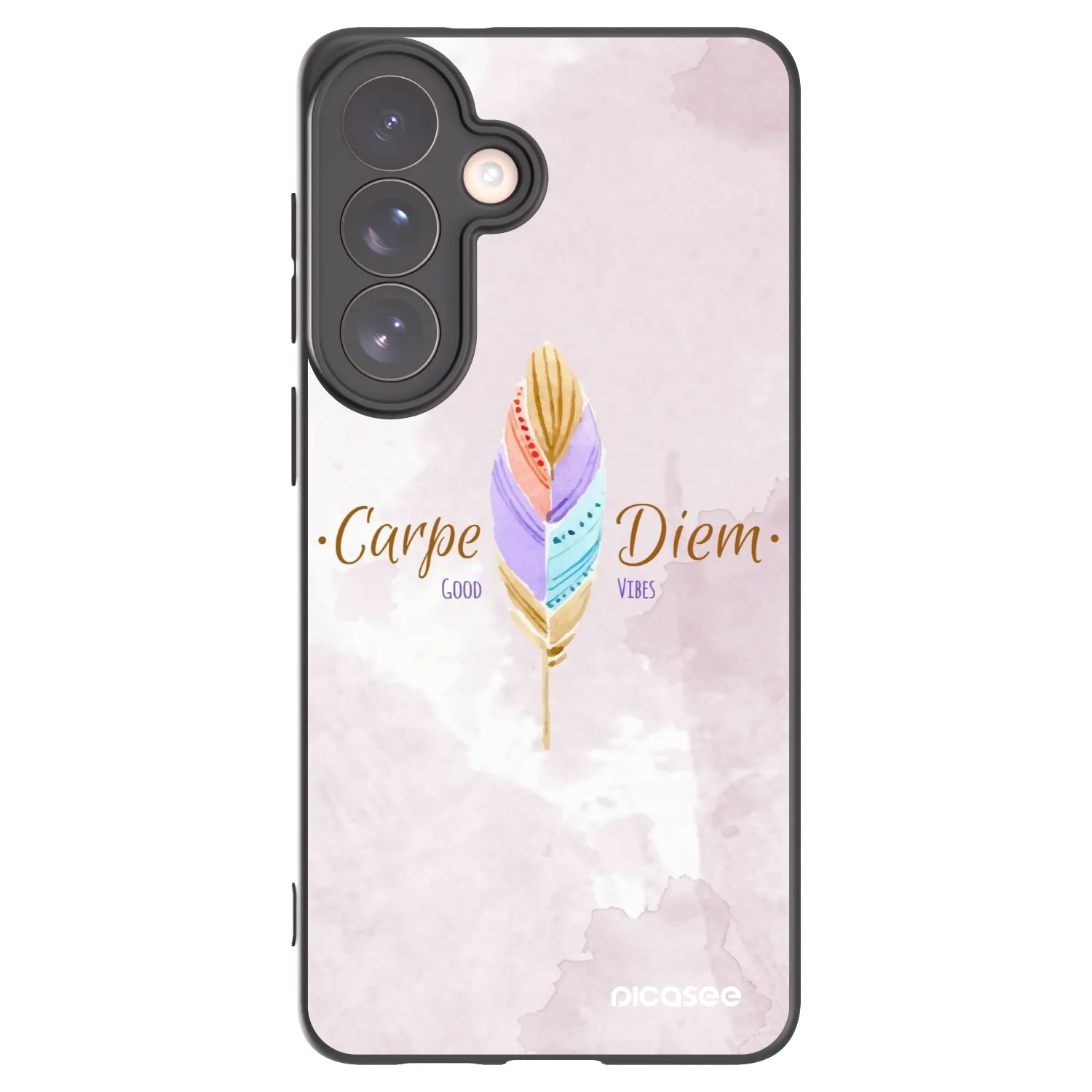 Picasee Μαύρη θήκη σιλικόνης για Samsung Galaxy S26+ - Carpe Diem