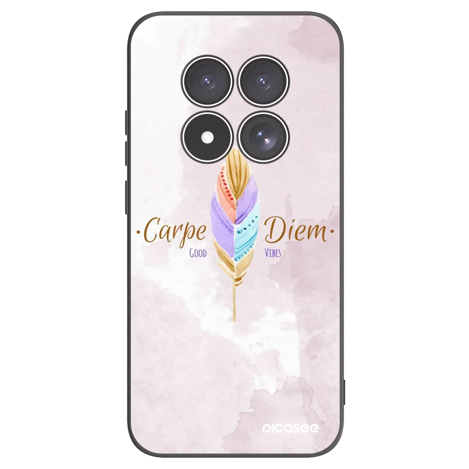 Picasee Μαύρη θήκη σιλικόνης για Xiaomi Redmi Note 15 Pro 5G - Carpe Diem