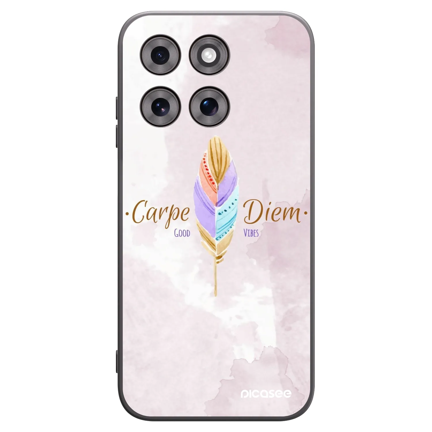 Picasee Μαύρη θήκη σιλικόνης για Motorola Moto G77 - Carpe Diem