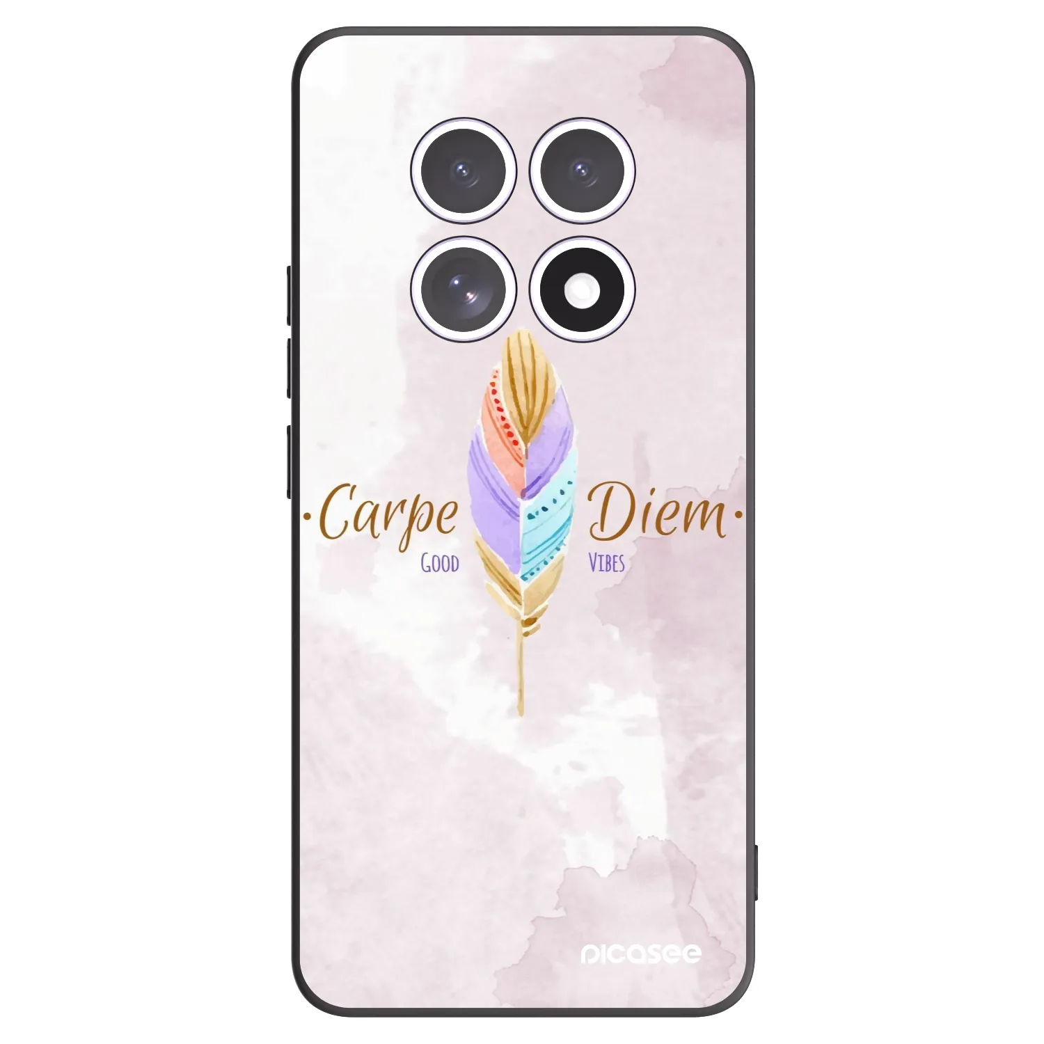 Picasee Μαύρη θήκη σιλικόνης για Xiaomi Redmi Note 15 5G - Carpe Diem