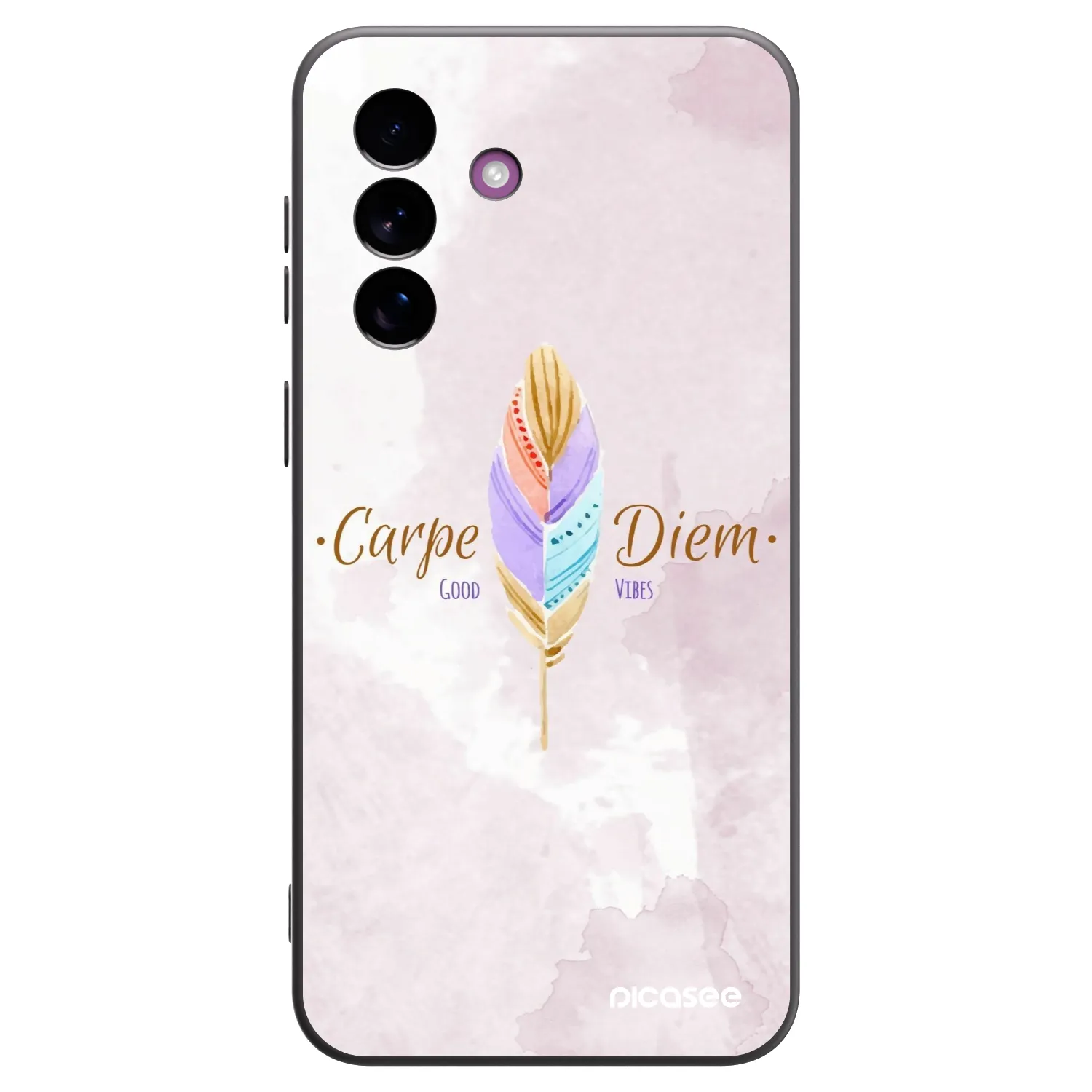 Picasee Μαύρη θήκη σιλικόνης για Samsung Galaxy A37 - Carpe Diem