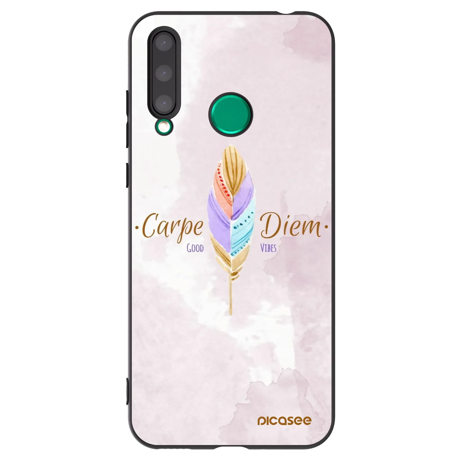 Picasee Μαύρη θήκη σιλικόνης για Honor 20 Lite - Carpe Diem