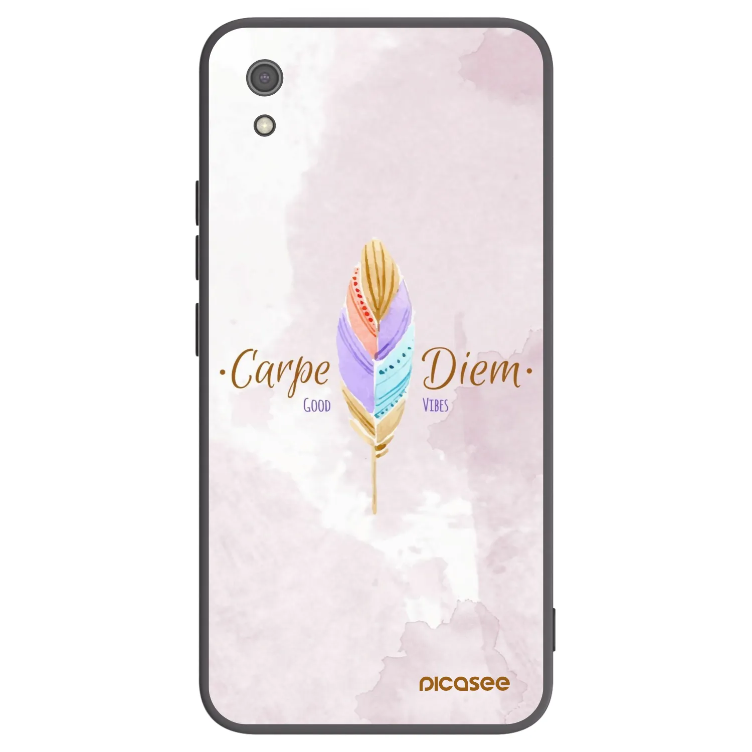 Picasee Μαύρη θήκη σιλικόνης για Xiaomi Redmi 7A - Carpe Diem