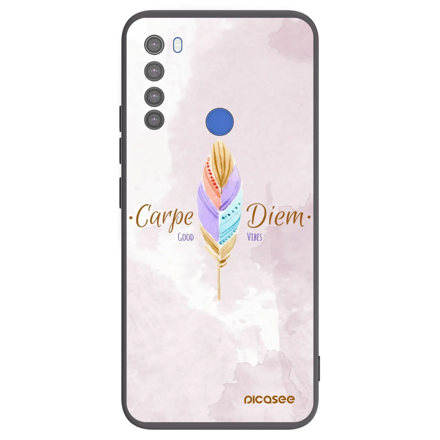 Picasee Μαύρη θήκη σιλικόνης για Xiaomi Redmi Note 8T - Carpe Diem