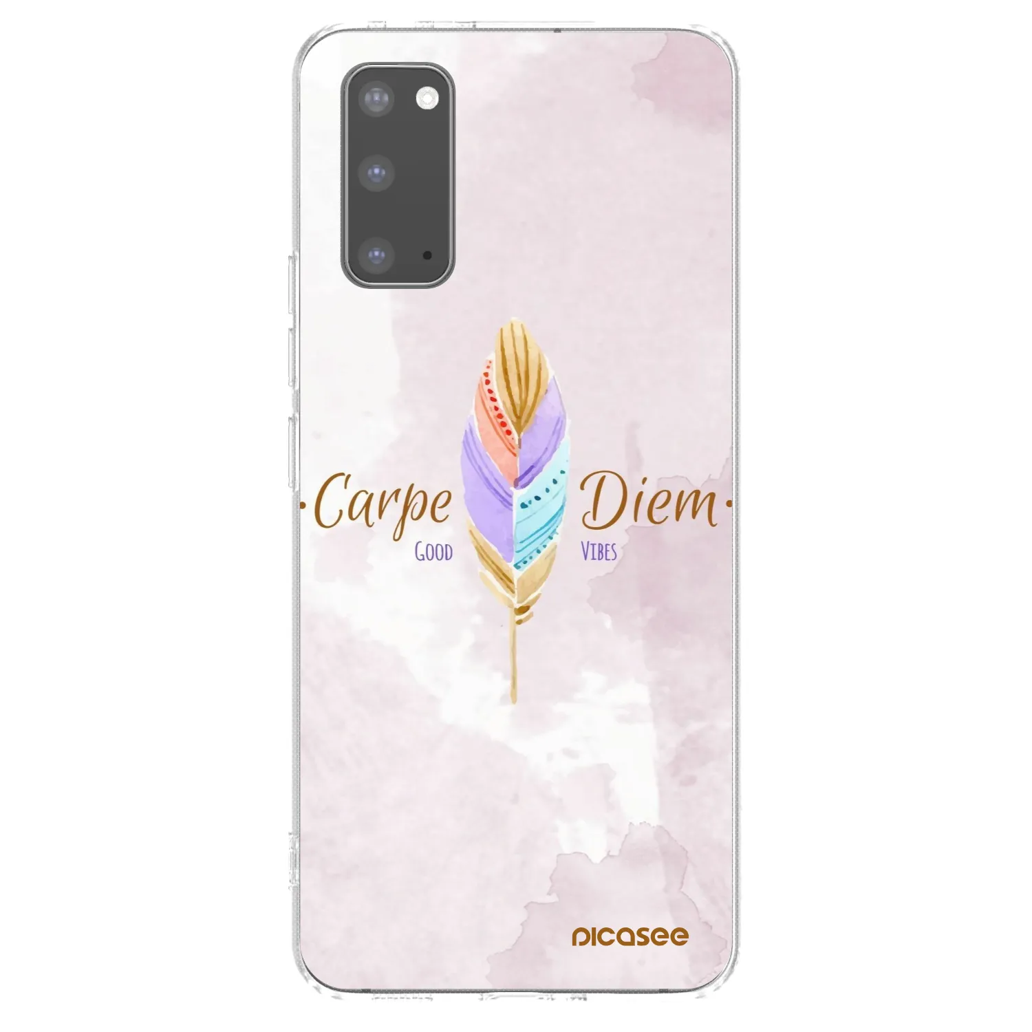 Picasee διαφανής θήκη σιλικόνης Samsung Galaxy S20 G980F - Carpe Diem