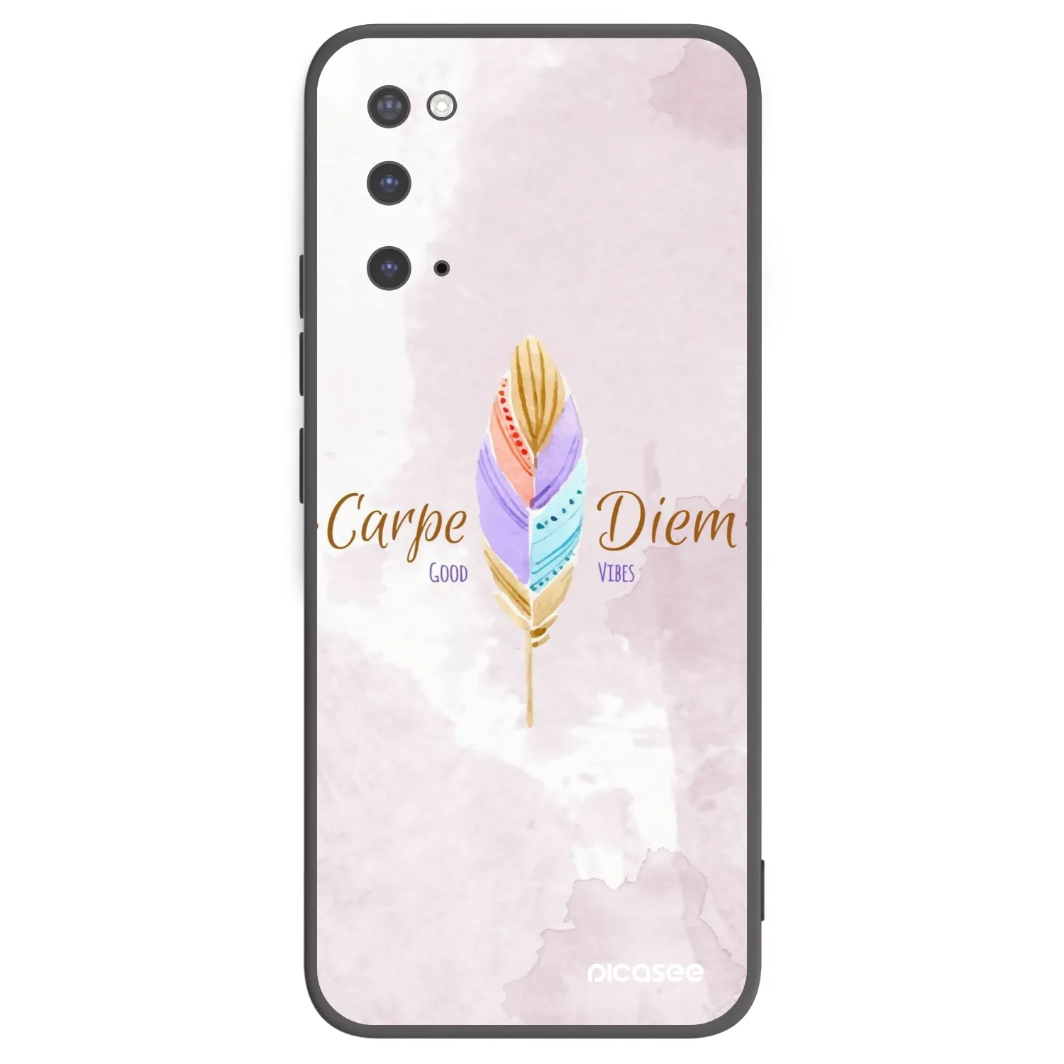 Picasee Μαύρη θήκη σιλικόνης για Samsung Galaxy S20 G980F - Carpe Diem