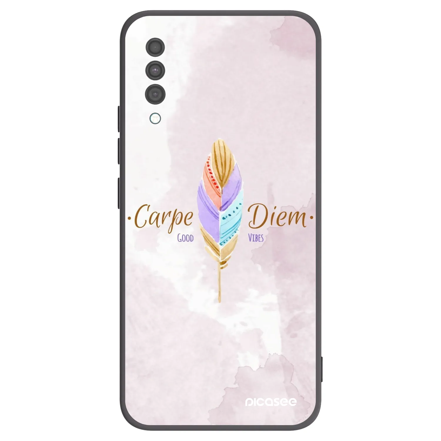 Picasee Μαύρη θήκη σιλικόνης για Samsung Galaxy A30s A307F - Carpe Diem