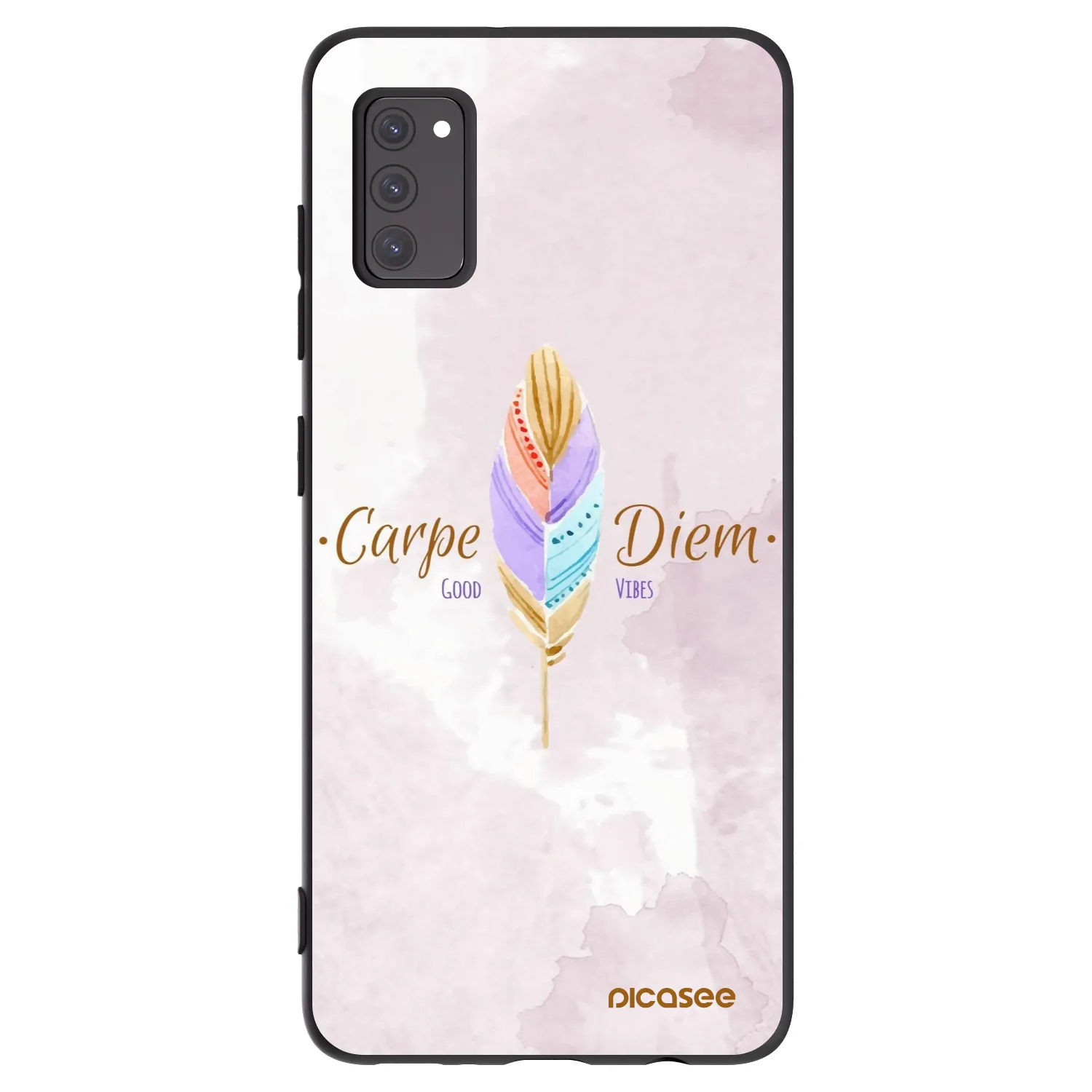 Picasee Μαύρη θήκη σιλικόνης για Samsung Galaxy A41 A415F - Carpe Diem
