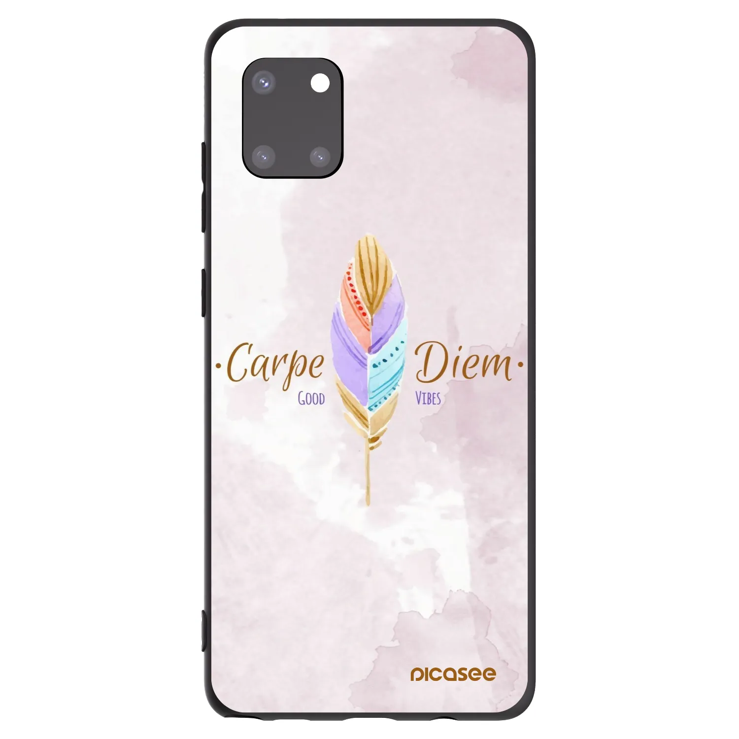 Picasee Μαύρη θήκη σιλικόνης για Samsung Galaxy Note 10 Lite N770F - Carpe Diem