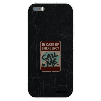 Picasee διαφανής θήκη σιλικόνης Apple iPhone 5/5S/SE - EMERGENCY