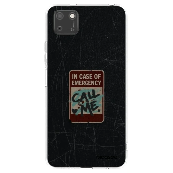 Picasee διαφανής θήκη σιλικόνης Huawei Y5P - EMERGENCY