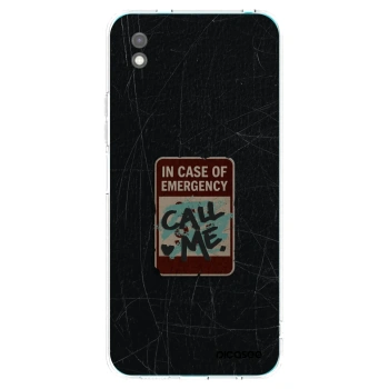 Picasee Μαύρη θήκη σιλικόνης για Xiaomi Redmi 9A - EMERGENCY